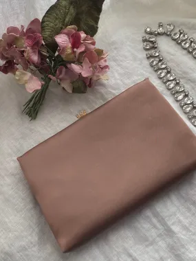 1950's After Five Satin Chestnut Clutch Evening Bag