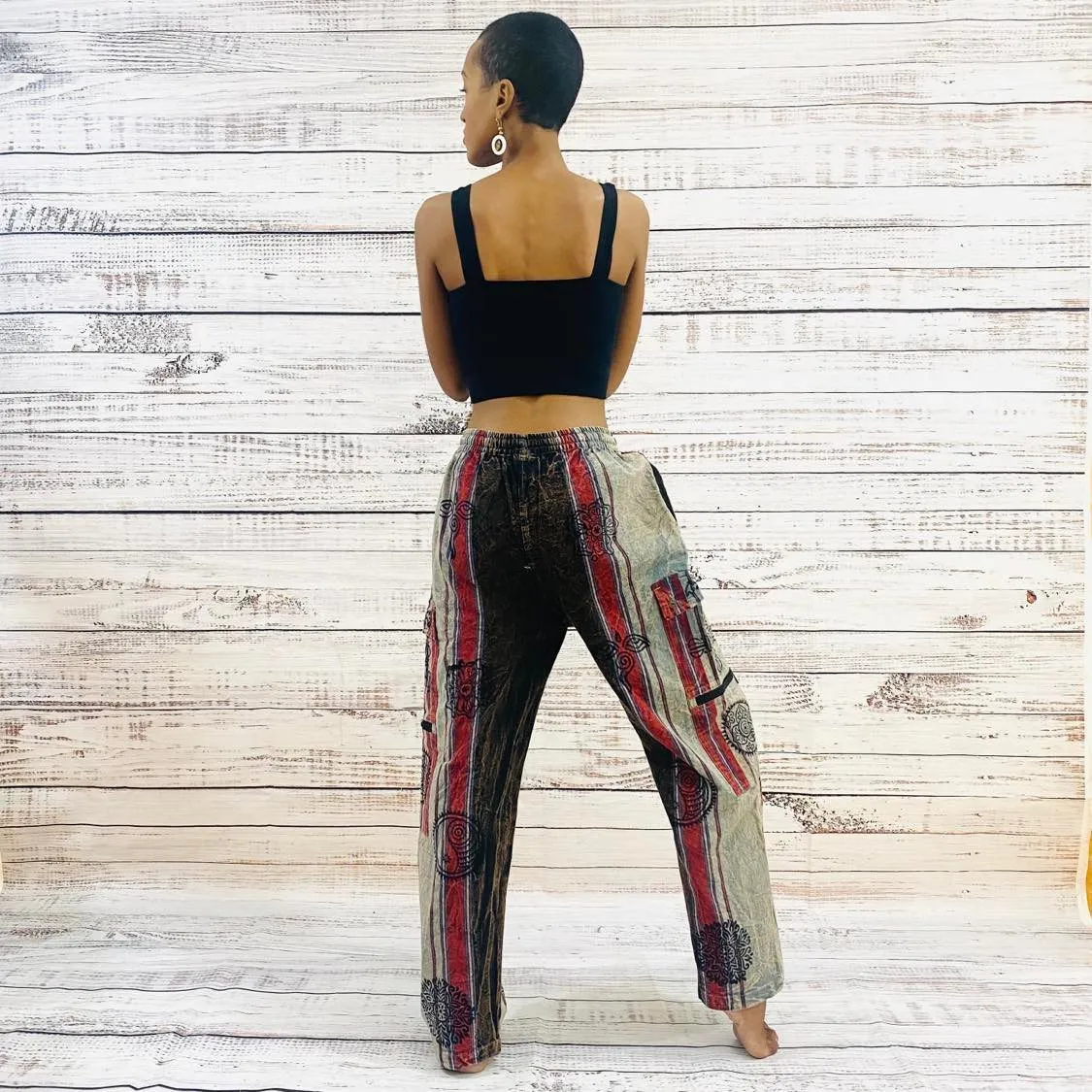 Cotton Handmade Patchwork Unisex  Trouser