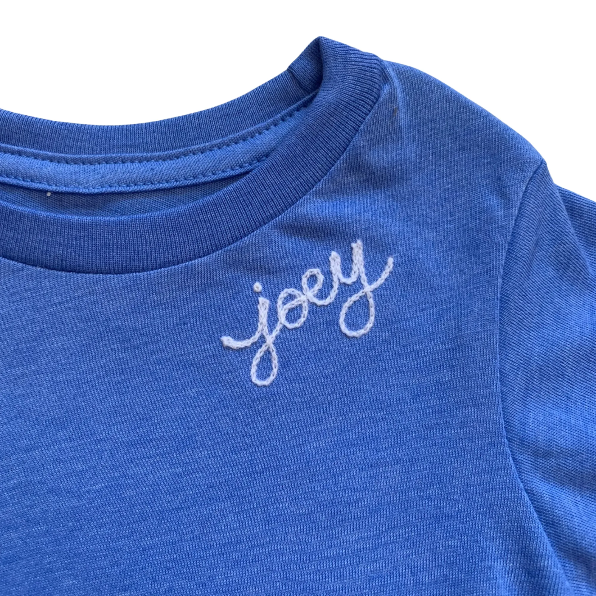 The Kids Chainstitch T-Shirt - Vintage Blue