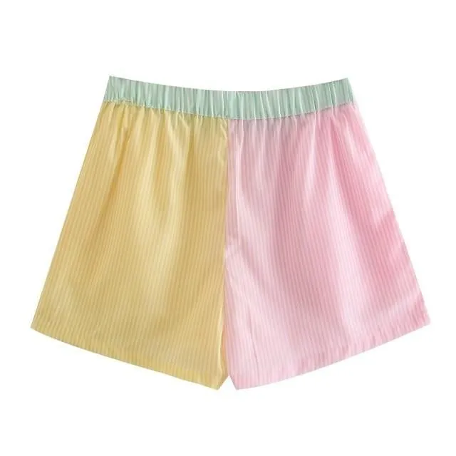 Women Fashion Contrast Color